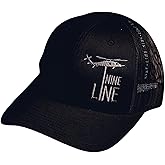 Nine Line Snapback Dropline Hat Adjustable Mesh Back Baseball Cap for Men, Embroidered American Flag, USA Patriotic Hat