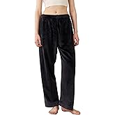 Ausing Womens Flannel Sleep Pants Fleece Fall Winter Warm Lounge Pajamas Comfy Home Sleepwear L