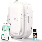 Waterless Essential Oil Diffuser,Home Hotel Aromatherapy Air Scent Diffuser | with Smart APP &amp; 3 Timer,3Level,1000 sq.ft Coverage| Whole House Oil Diffusers for Office,Bedroom,On Wall,150ML-Quite(White)