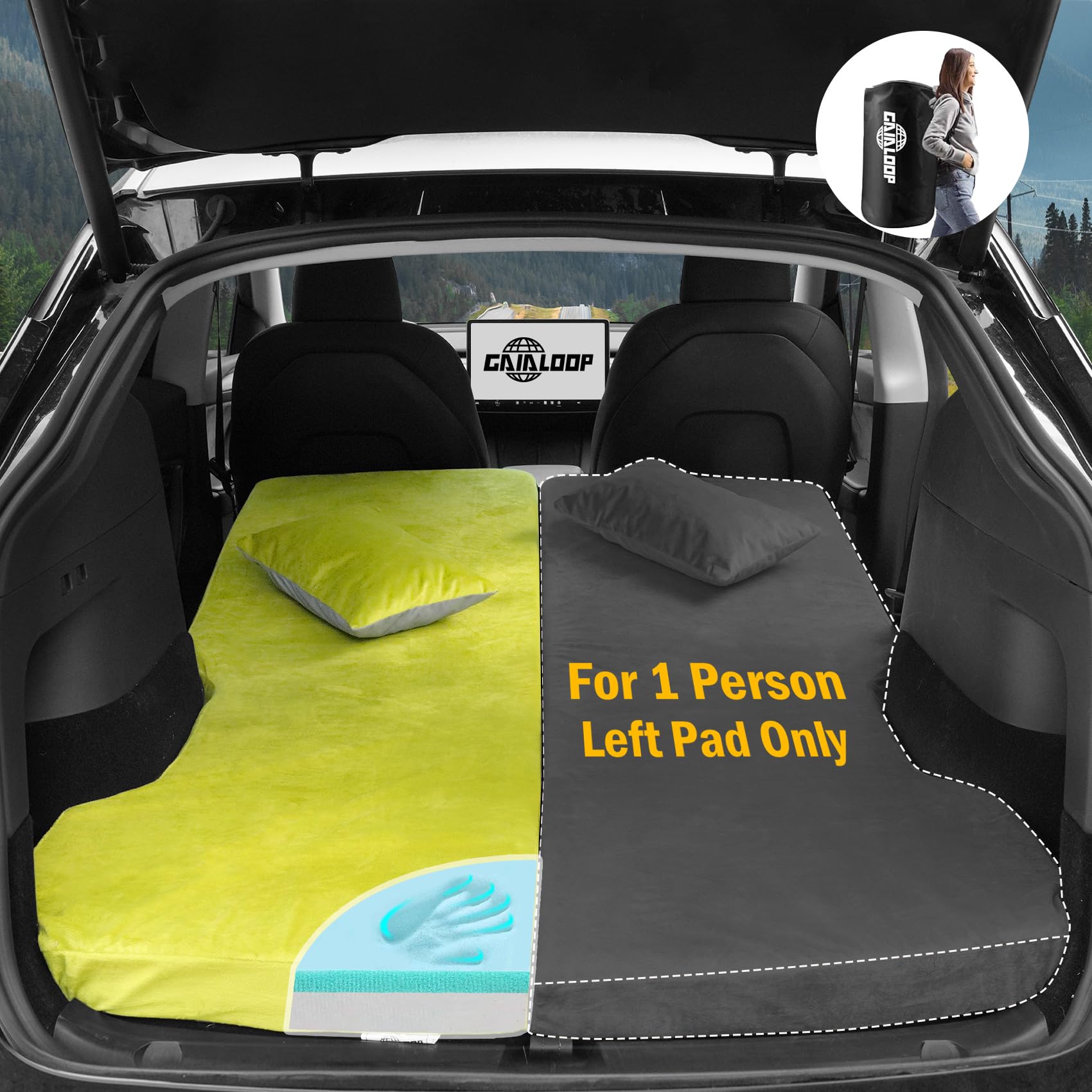 Photo 1 of Memory Foam Camping Mattress for Tesla Model Y Sleeping Pads Sleeping Mat 3 INCH Thick Road Trip/Car Camping/Super Charger Nap/Temporary Car Sleeping
