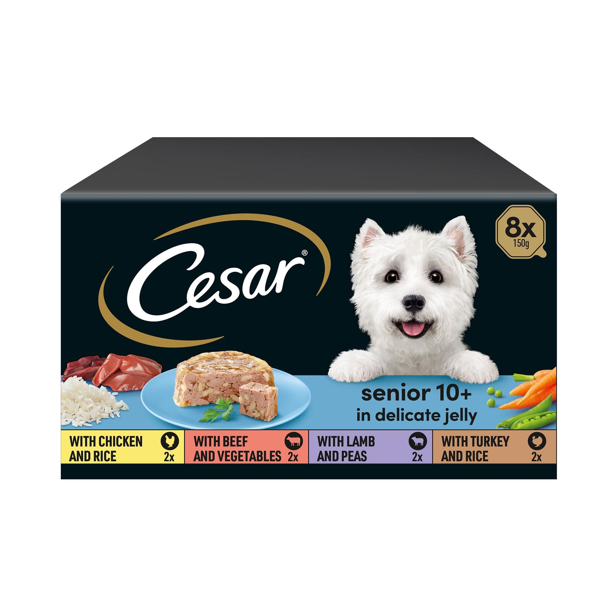 CESAR Senior 10+ in Delicate Jelly 8x150g