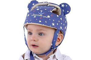 Ocanoiy Baby Infant Toddler Helmet Safety Headguard Head Protective Cushion Cute Children Adjustable Safety Helmet Hat Harnesses Cap Kid Child Crawl Walk Playing (Starry Blue)