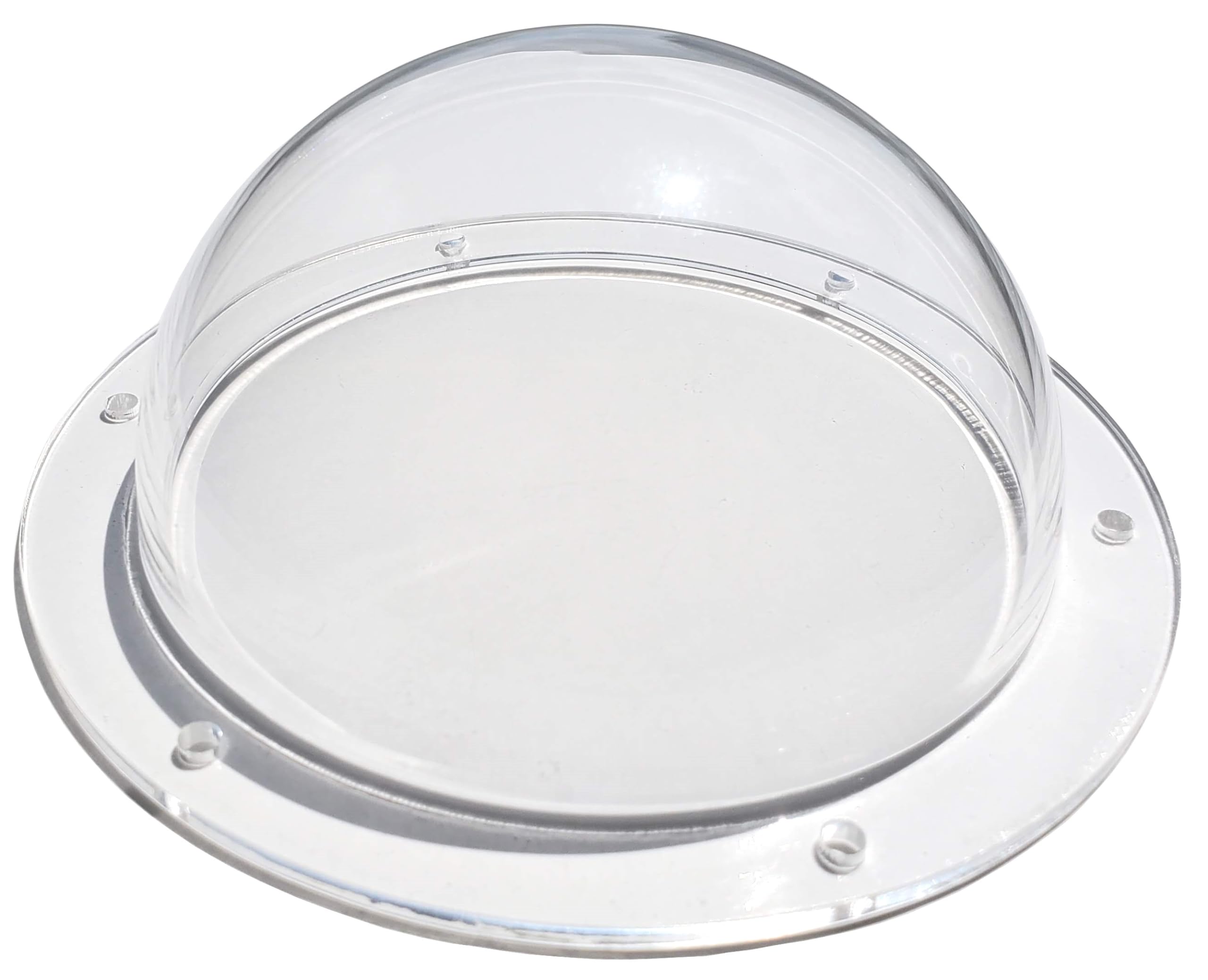 Supreme Tech Acrylic Dome/Plastic Hemisphere - Clear - 4" Diameter, 1/2" Flange with Pre-Drilled Holes
