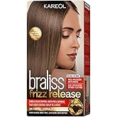 Kareol Braliss Frizz Release Hair Straightening Kit, No Flat Iron Required, Formaldehyde-Free, With Liquid Gold & Keratin, 6 Weeks Results