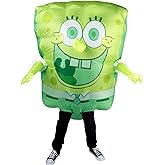 SpongeBob SquarePants Ghost SpongeBob Official Adult Inflatable Halloween Costume - Inflatable Jumpsuit with Built-In Fan and Battery Box