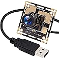 ELP 5mp HD USB Camera Module for Computer Mini UVC USB2.0 Video Embedded Webcam Board with 2.8mm Lens OV5640 Laser Engraver Lightburn Camera,3.3ft/1m Cable for PC, Laptop, Jetson Nano