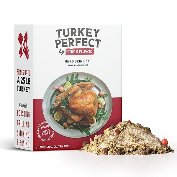 FIRE & FLAVOR TURKEY PERFECT ALL-NATURAL HERB BRINE...