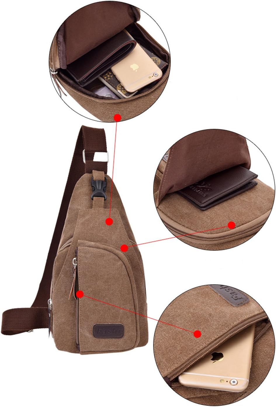 LemonGirl Sling Chest Bag for Men Women Unisex Shoulder Crossbody Backpack for Travel Hiking Camping Cycling Mini Adult Purse Backpack - Image 3