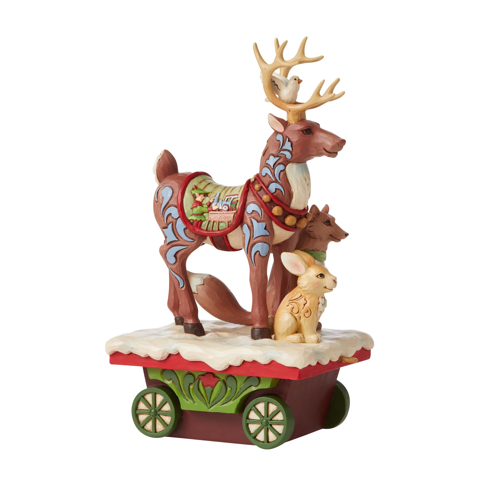 Reindeer and Animals Train Car - Heartwood Creek by Jim Shore