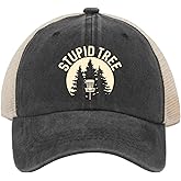 OOMOO Disc Golf Snapback Cap - Distressed Mens & Womens Hat - Stupid Tree Theme