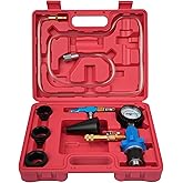 DAYUAN Cooling System Vacuum Purge Radiator Coolant Refill Tool Kit | Automotive Pneumatic Coolant Vacuum Refill Kit, 4 Adapter Sizes, Air Purge Cooling System, Fits Most Vehicles, Storage Case