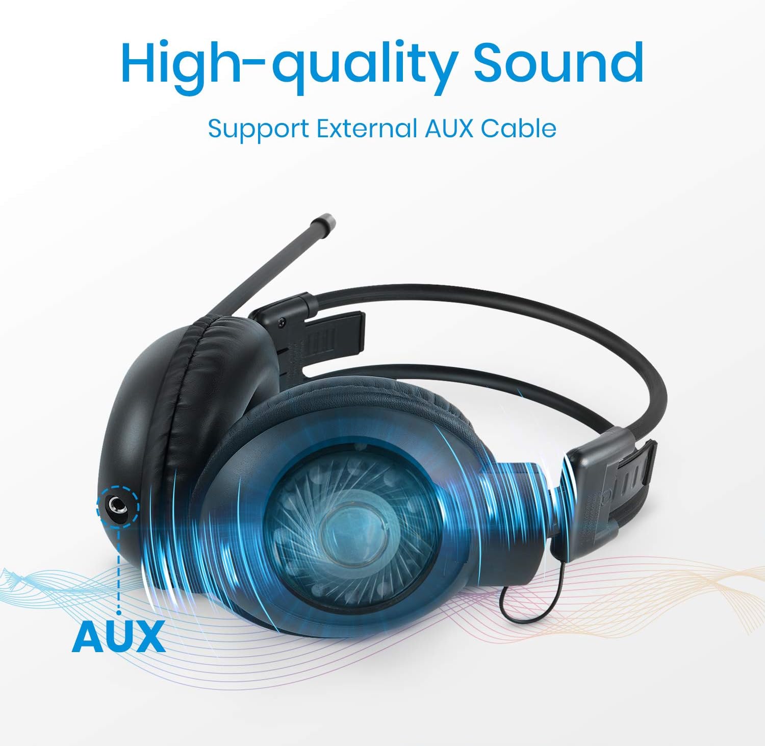 Moukey MHr1 Walkman Headphone Radio, Portable FM Stereo Headset Radio Operated by 2AA Battery, Automatic-up Search Radio Station, Hearing Protector Earmuff: Home Audio & Theater