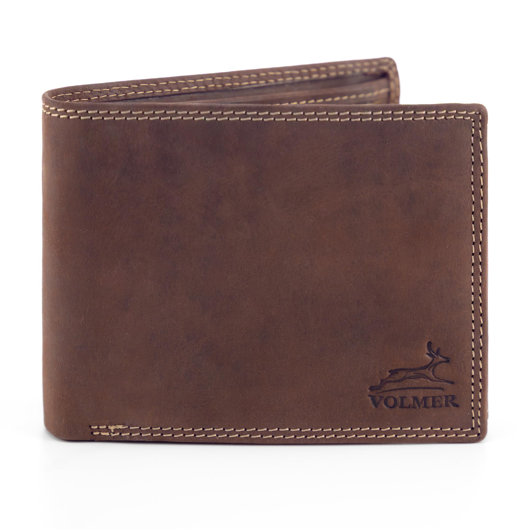 Fa.Volmer Hunter Wallet Real Leather with RFID Blocking uesedllok Brown Typ #VO13