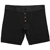 TomboyX Boxer Briefs Underwear With Button Fly for Women, 6” Inseam, Cotton Blend, Gender Neutral Boy Shorts Panties