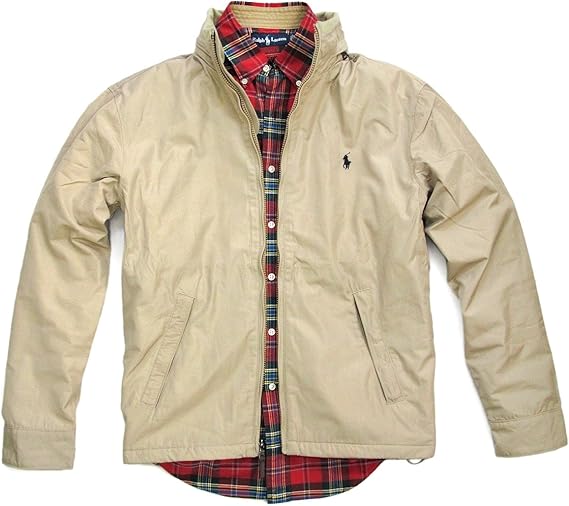 Amazon ラルフローレン ジャケット Polo Ralph Lauren ポロ ラルフ アウター ウインドブレーカー ナイロン ジャケット 裏フリース起毛 ベージュ Xlサイズ 2636 Xl コート ジャケット 通販