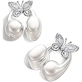 King Lucky Open Ear Earbuds Clip on Wireless Bluetooth 5.4 Headphones with Mic,50H Play,ENC Call,Waterproof,Jewelry Ear Buds,Comfortable for Small Ears&Glasses Wearers,Workouts (04-White)