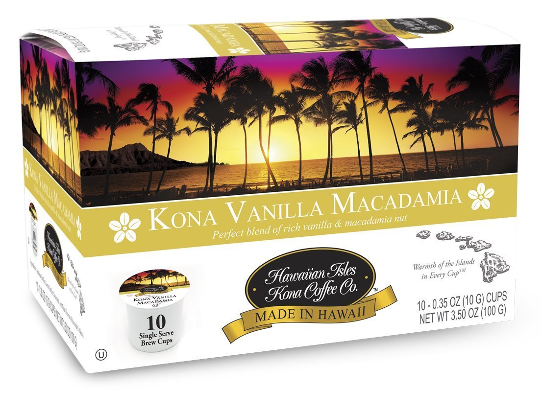 Kona Vanilla Macadamia - 20 Single Serve Cups (2 packs of 10)