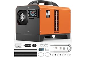 FADHOLE 8KW 12V Diesel Heater All in One, Portable Parking Heater, Diesel Air Heater with 5L/1.3Gal Fuel Tank, Suit Work at Altitude 9842ft, Remote and LCD Control Heating (8kW Horizontal)