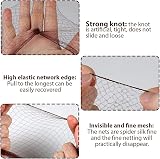 Polly Online 20 Pcs Hair Nets Women Bun Invisible Mesh Elastic Edge Coffee view 5