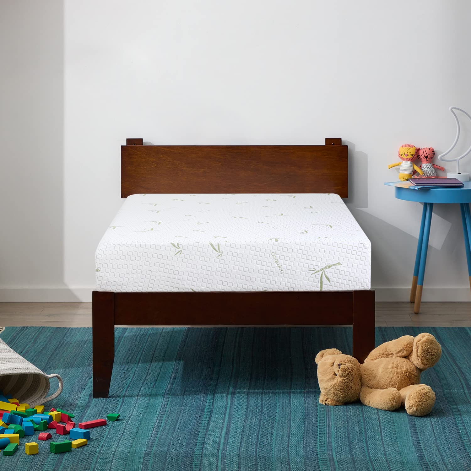 BestMassage | 10 Inch Twin Mattress | Gel Memory Foam | Medium Firm Feel | White | Bed in a Box, CertiPUR-US Certified | Pressure Relief, Cooling Ventilated Foam | Breathable Knit Cover Image