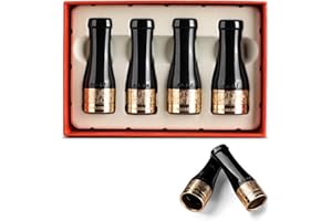hancigar Cigar Mouthpiece for Men and Women Portable 4 Size Cigar Holder Set with Gift Box(Black)