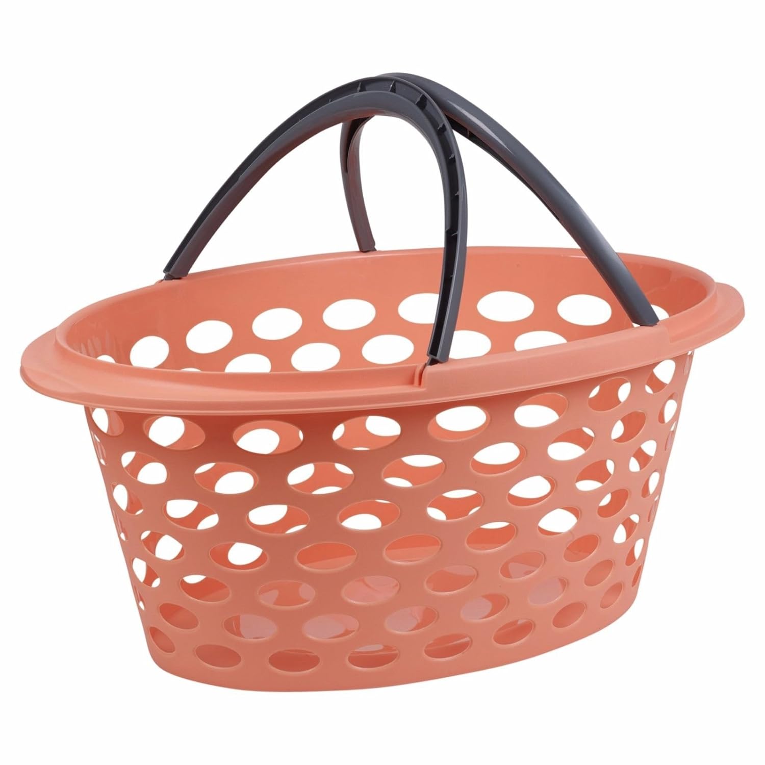 Large 50 Litre Laundry Basket With Folding Handles Storagewith Holes