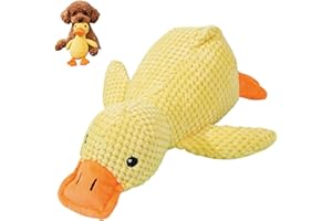 Dogs' Emotional Support Duck, Quacking Duck Dog Toy, Calming Durable Duck, Soothing Plush Dog Toy for Anxiety Relief, Indoor 