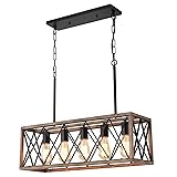 KEESFU 5-Light Dining Room Light Fixture, Farmhouse