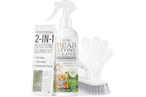 MCTRHG Headstone Cleaner for Graves, Tombstone & Headstone, Removes Dirt, Moss & Other Grime, Tombstone cleaner for Restoring Natural Luster on Granite, Stone, Marble, Slate, Concrete & More, 8.8 oz