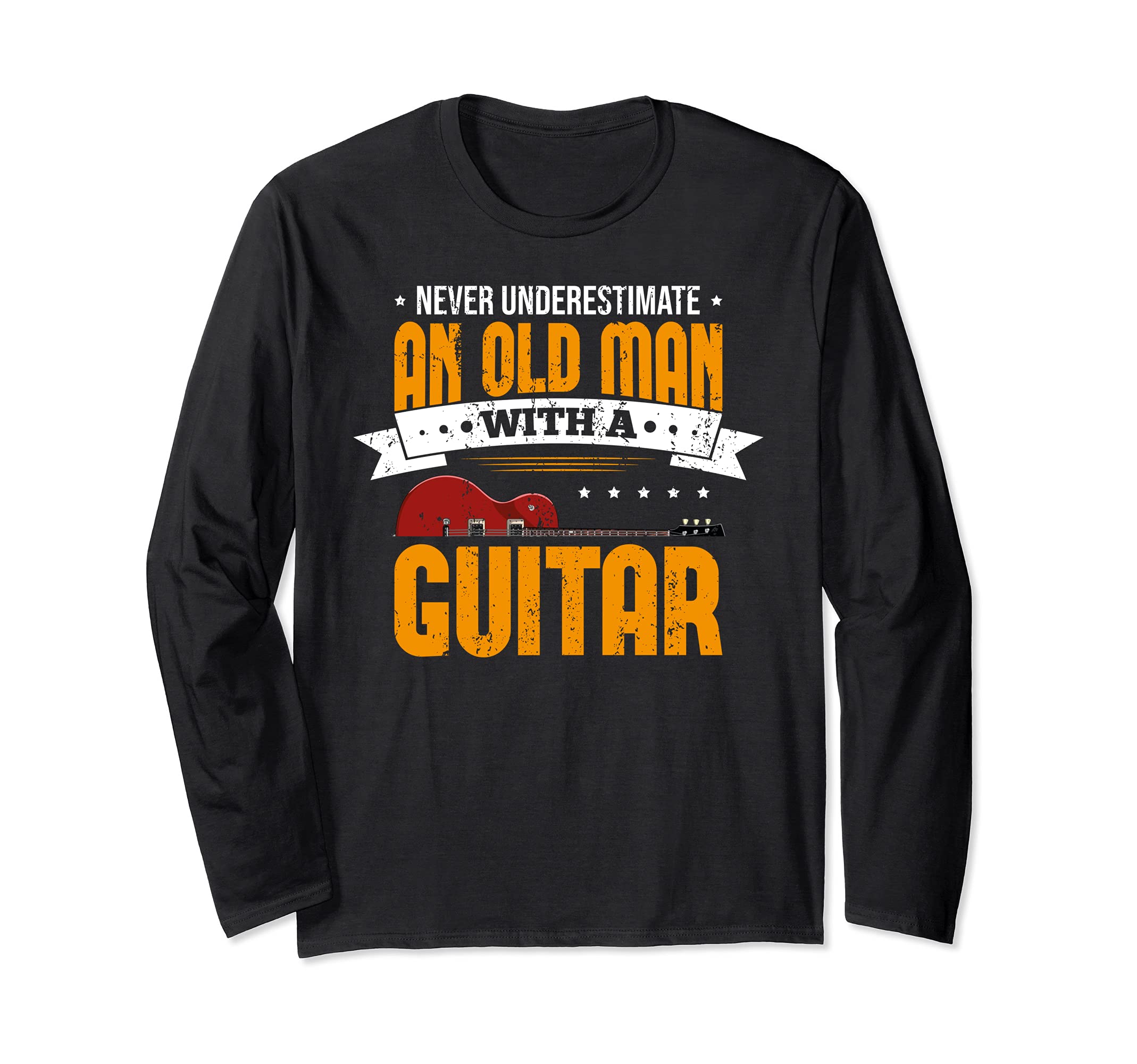 Retired Guitarist Musician Guitar Player Retirement Guitar Long Sleeve T-Shirt