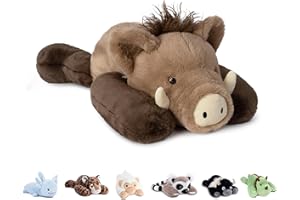 Niuniu Daddy 20" | 3.3 Pound Wild Boar Weighted Pig Stuffed Animals for Kids Adults, Large Wild Boar Weighted Body Pillow for Sleeping, Fluffy Pig Plush Toy for Birthday Christmas Holiday Presents