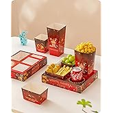 Baffect Movie Night Snack Trays 100pcs Include 20 Movie Night Trays, 20 Popcorn Boxes, 20 Salad Bowls, 20 Nacho Bowls, 20 Mov