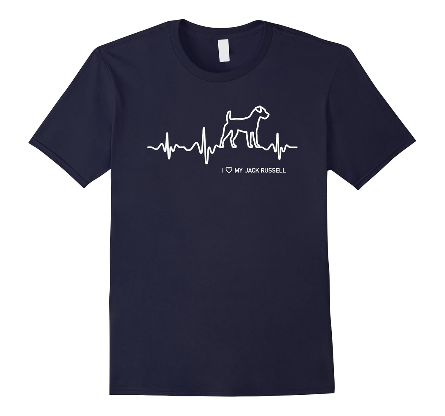 Jack Russell Terrier Shirt Jack Russell Dog Heartbeat Tee-ANZ