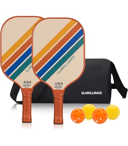 Lot De 2 Pagaies Pickleball En Fibre De Verre - Légères, Pour Enfant/adulte, Neuves