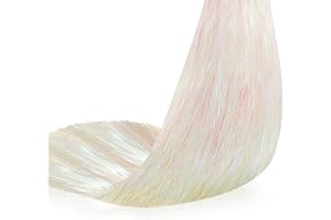 Yuxung 60000 Strands Tinsel Icicles for Christmas Tree Decorations Icicle Tinsel Garland 18 Inch Winter Foil Fringe Tinsel Strands for Xmas Tree Party Holiday Birthday Home Wedding (Iridescent)