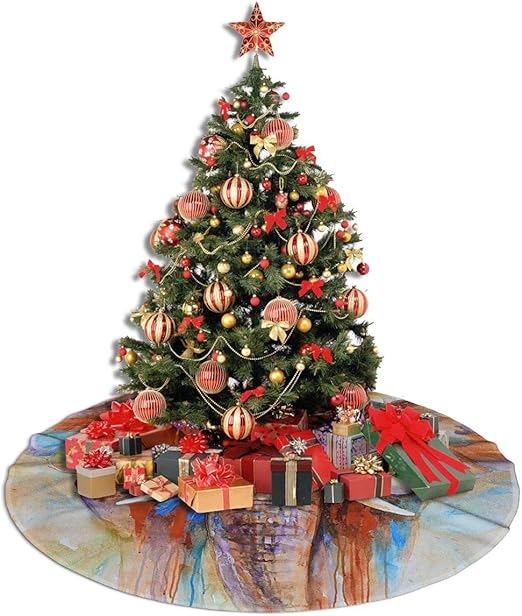 Amazon Com Christmas Tree Skirt Colorful Elephant Head