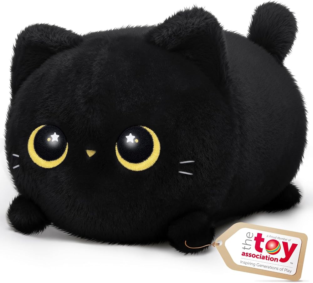 Mewaii Black Cat Plush 8 Inch Cute Plush Toy Soft Pillow Gift for Kids