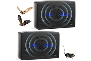 Bat Repellent,2 Pack Ultrasonic Bat Removal to Keep Bat Away for Attic Porch House,Bat Exclusion Device Indoor,Bat Be Gone,Fr