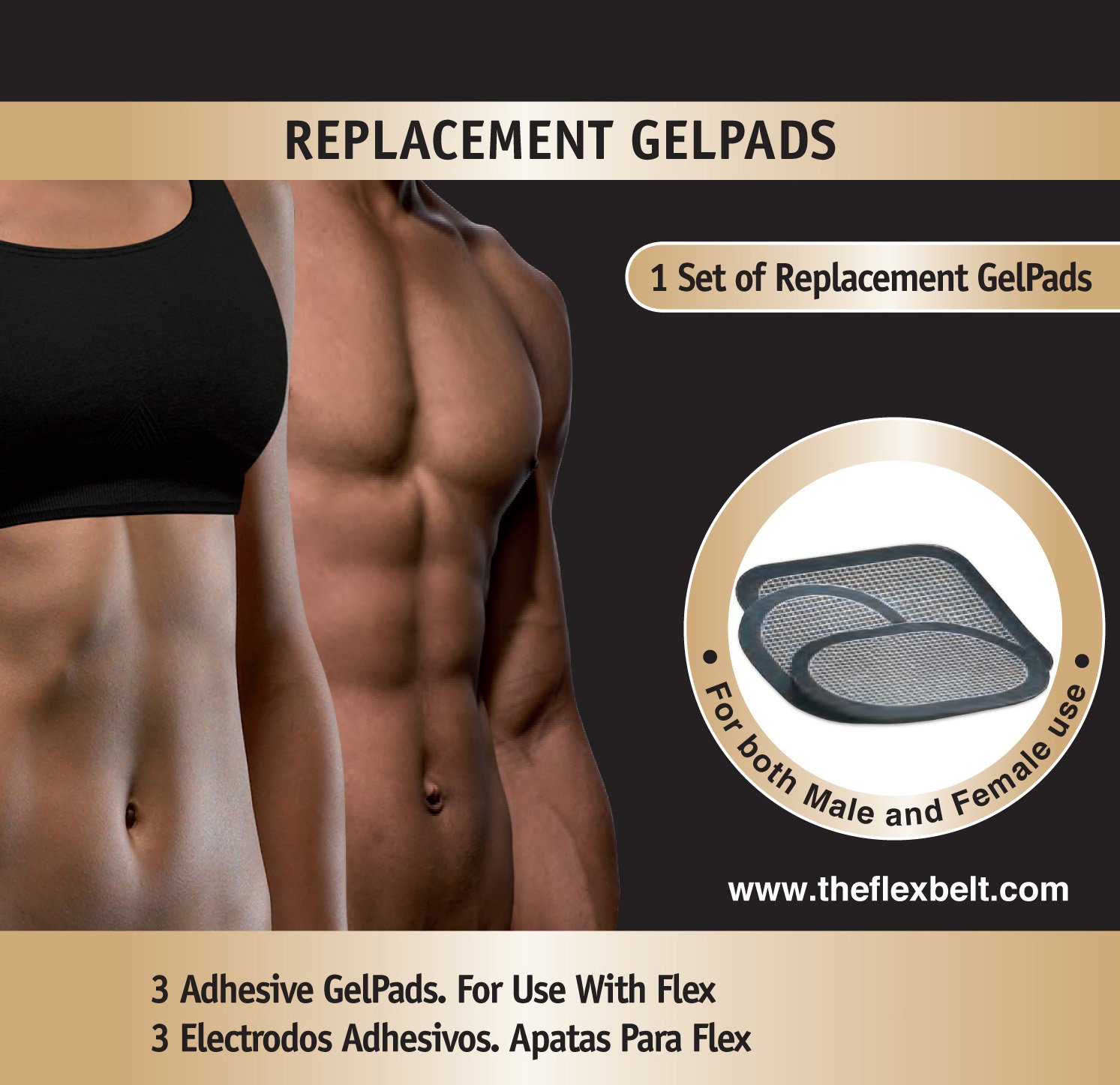 THE FLEX BELT GEL PADS for Abdominal Toning System (one set) - Image 3