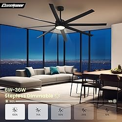 Conciseer Modern Ceiling Fans with Lights, 84 Inch