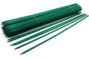 Royal Imports Green Wood Plant Stake, Bamboo Floral Gardening Sturdy Support Picks, Wooden Sign Posting Potted Garden Orchid Sticks (15 Inch - 100 Pcs)