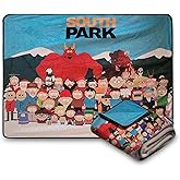 South Park Characters Fleece Throw Blanket – Super‑Soft Lightweight Polyester, Vibrant Cartman Stan Kyle Kenny Collage, Cozy Couch Camping & Dorm Blanket, Official Comedy Central Gift 60 × 50 in