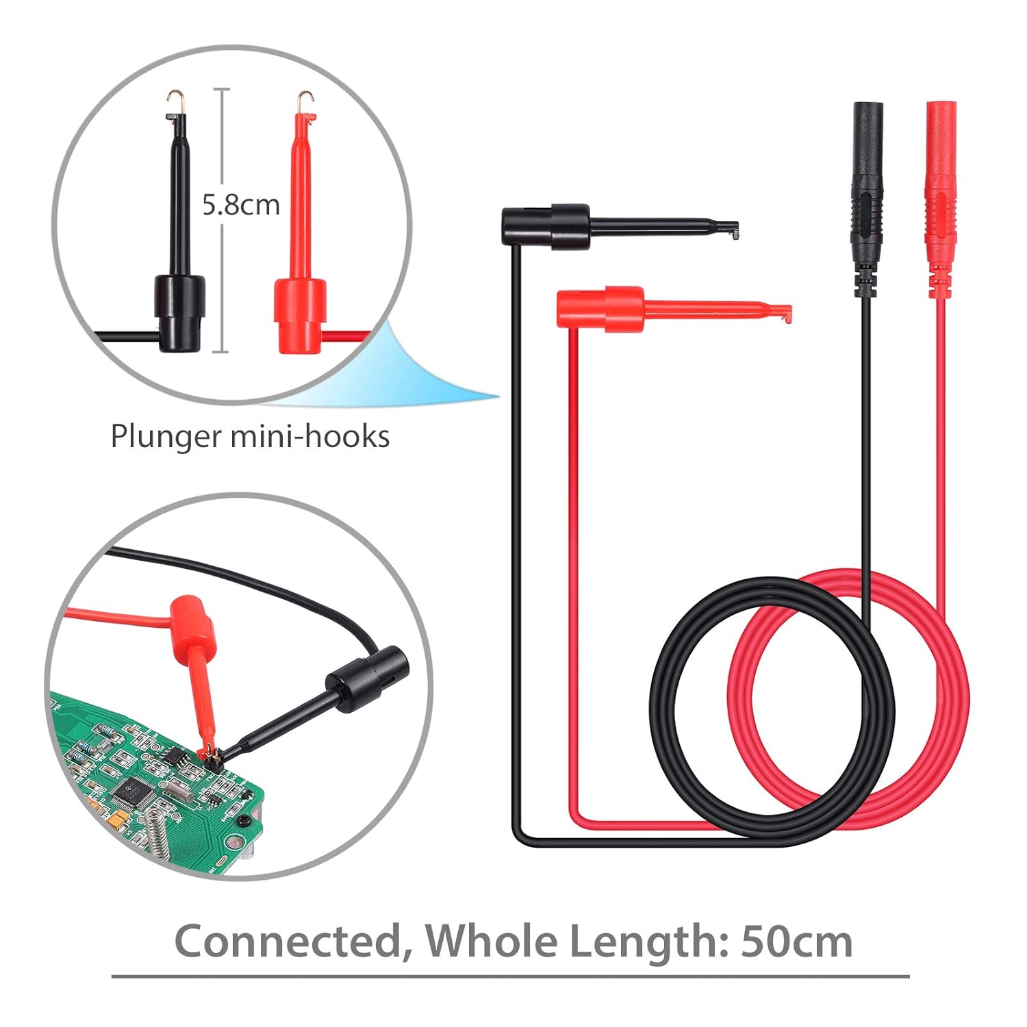 Multimeter Test Leads 8 PCS Test Lead Kit Includes Lead Extensions Test
