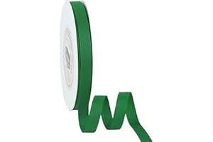 VATIN Deep Emerald Green Grosgrain Ribbon, 3/8" x Continuous 50 Yards, Green Polyester Grosgrain Ribbon,Use for Bows DIY Hair Accessories, Gift Wrapping, Craft and Sewing