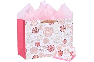 ZGORENDZ 13.8" Large Gift Bag with Card and Tissue Paper for Birthdays, Mother's day, Christmas, Weddings, Anniversaries