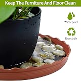 TStarJungle 5 Pack Plant Saucers 40cm High-Edge Drip Trays for Indoor Outdoor view 2