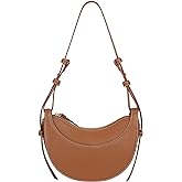 Faux Leather Saddle Bag for Women Shoulder Bag Crescent Purse Trendy Crossbody Purse Hobo Handbag