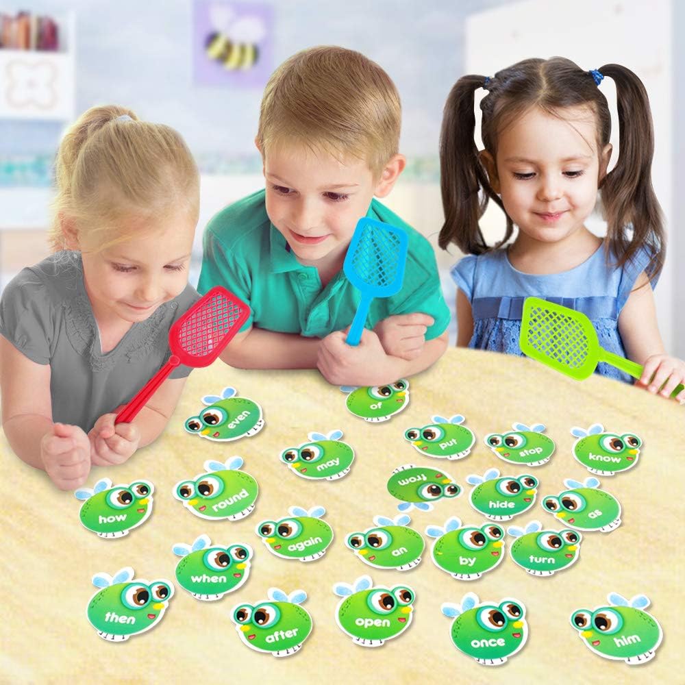SpringFlower Sight Word Game, Swat a Sight Word Educational Toy for Age of 3,4,5,6 Year Old Kids, Boys & Girls,Homeschool ,Visual, Tactile and Auditory Learning, 120 Pieces: Toys & Games