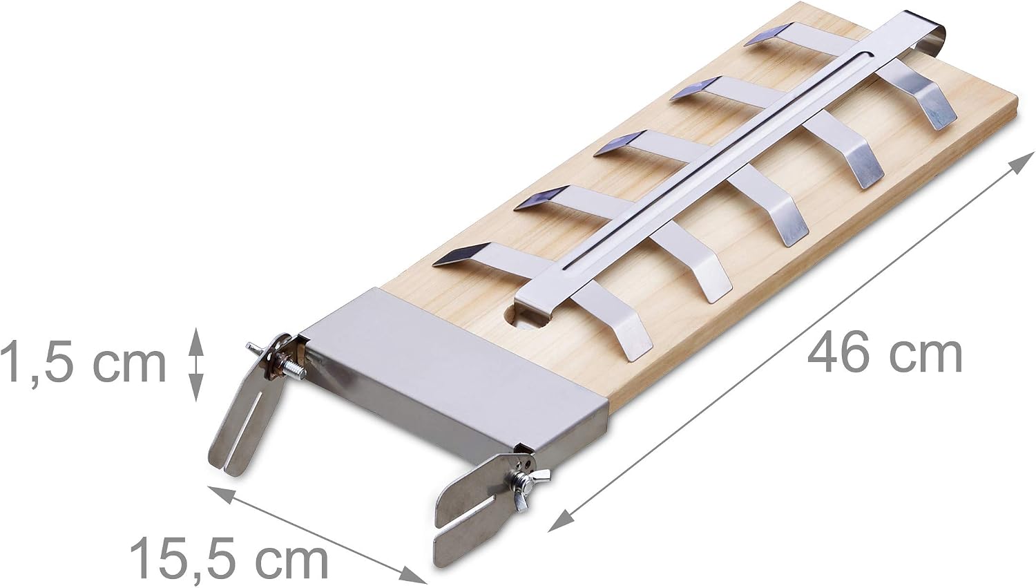 Relaxdays Set of 2 Set Salmon Board Smoker, Natural Cedar Wood Board, Adjustable Stainless Steel Mount, 5.5 x 56 x 21 cm - Image 5