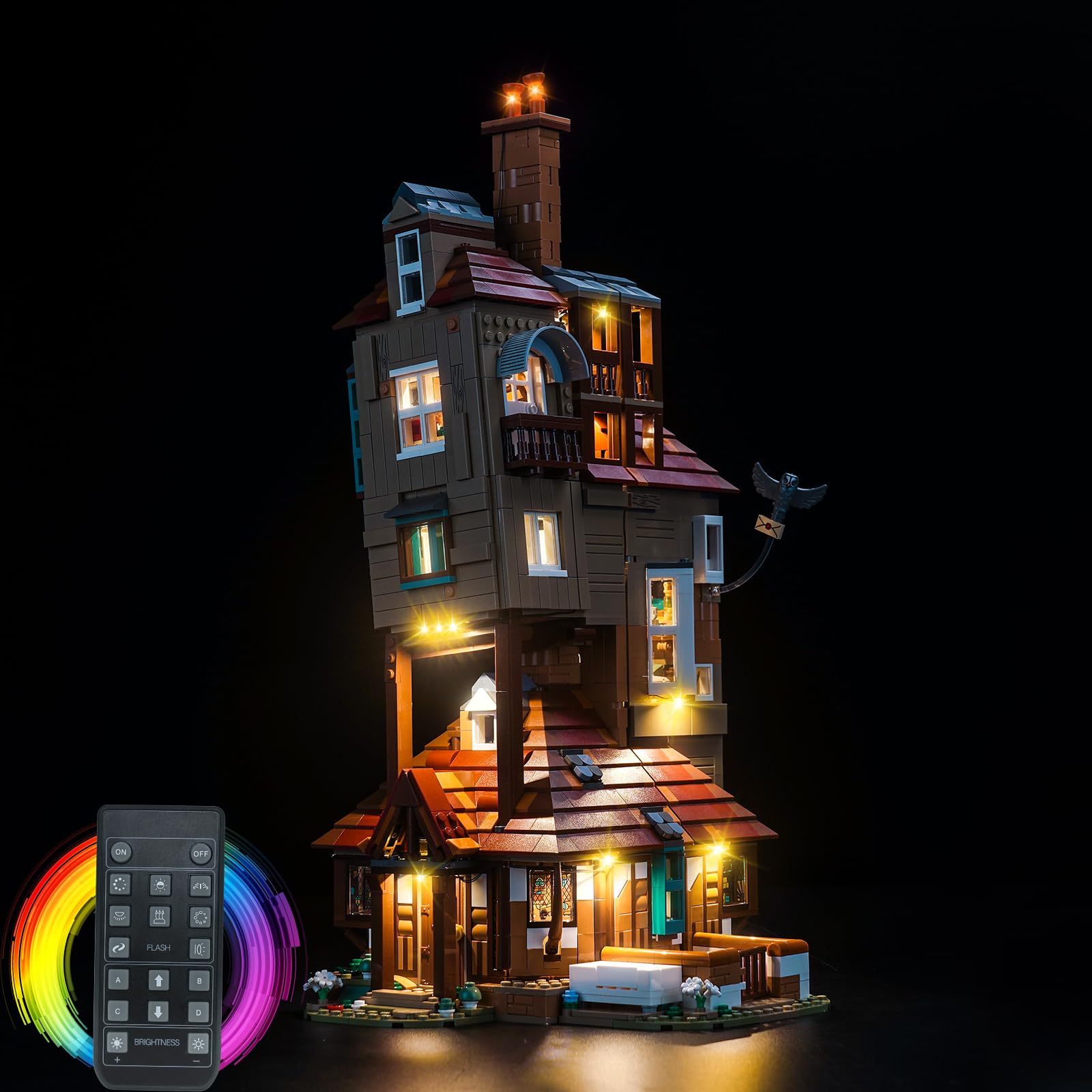 LocoLee RC Led Light Set Compatible with Lego The Burrow – Collectors' Edition Led Decoration Lighting Kit Compatible with Lego 76437 Building Blocks Model,Only Lights Set,No Model — image 1